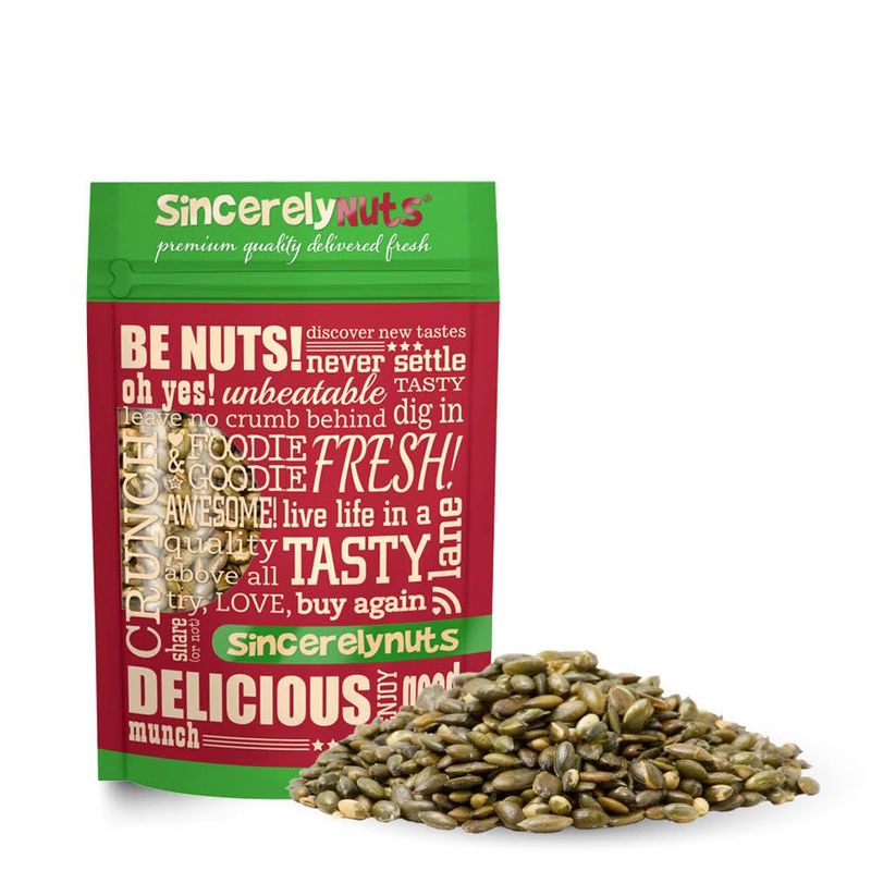 Sincerely Nuts Shelled Pepitas Pumpkin Seeds Salted (5 lb bag)  Delicious Nutrient Dense Low Carb Snack  High in Magnesium &amp; Manganese Minerals Gluten Free  Kosher Great for Cooking