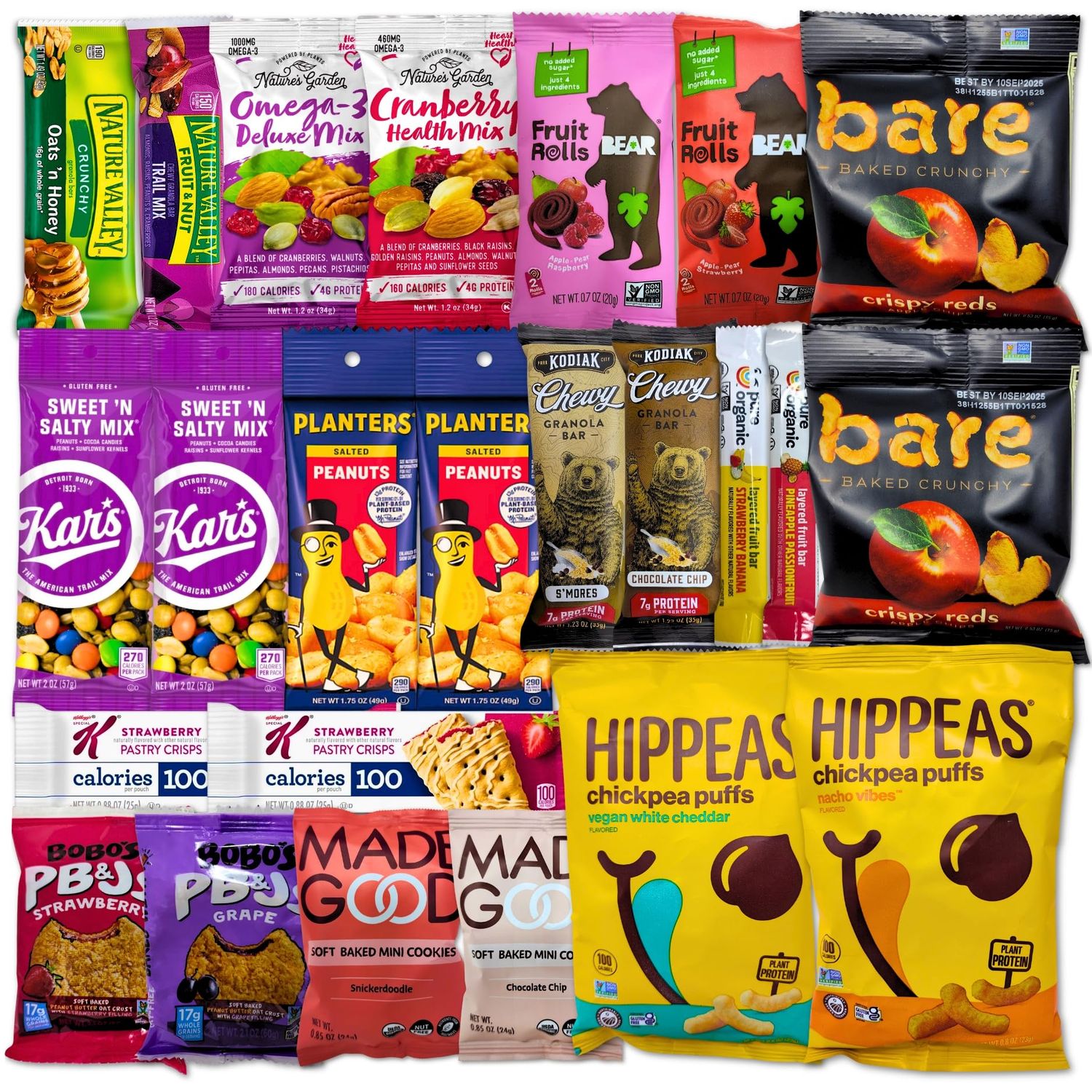 Healthy Smart Snack Box - 24-Count Premium Variety Pack  Better-for-You Snacks for Work, School, Travel, &amp; Gifting