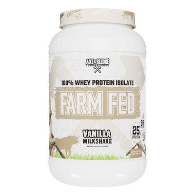 Axe &amp; Sledge Supplements Farm Fed 100% Whey Protein Isolate with Digestive Enzymes (Vanilla Milkshake V2)