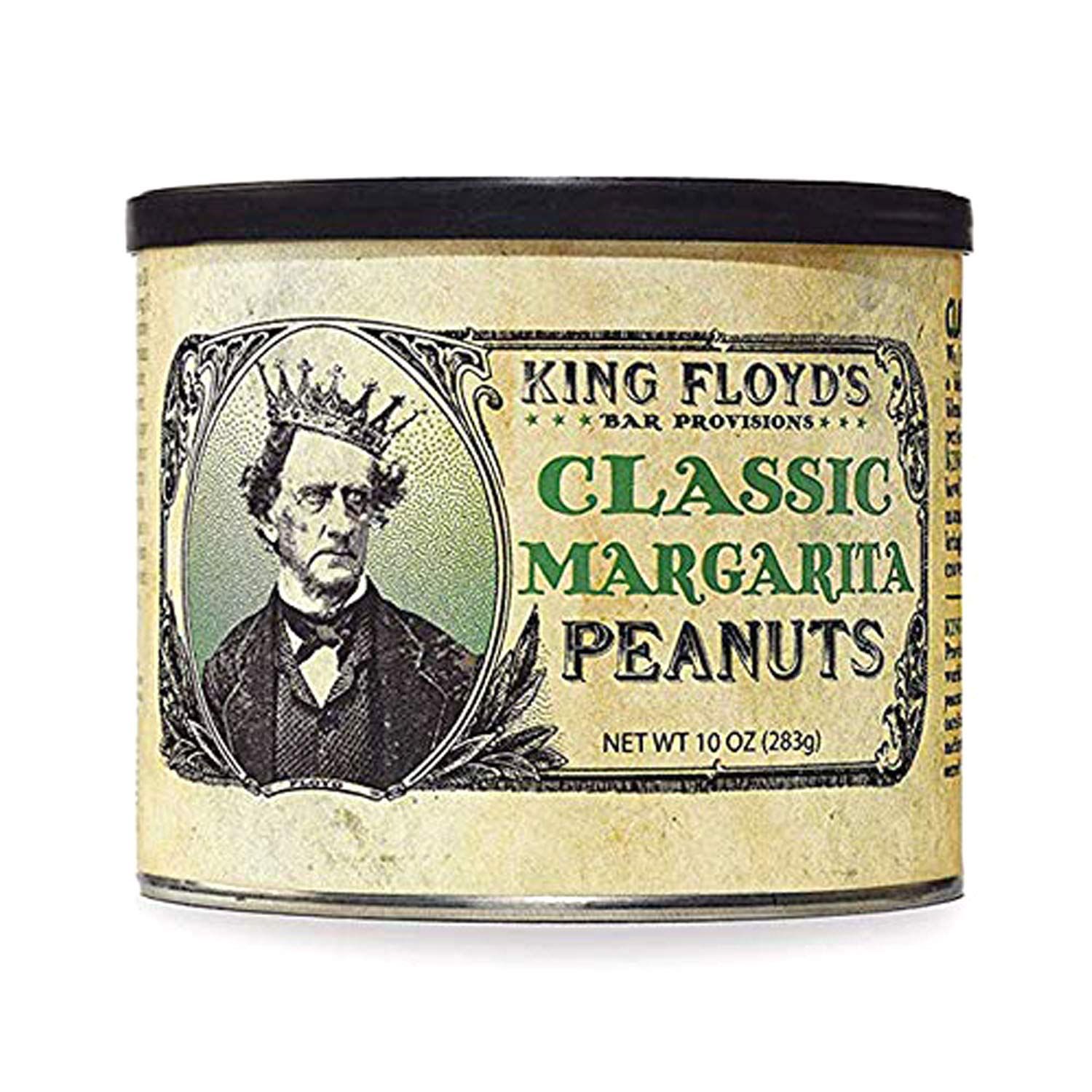 King Floyd&#39;s Classic Margarita Virginia Peanuts: 10 oz, Salted Lemon and Lime Flavored Peanuts, Resealable Lid, Snack at your own risk, Once you start its difficult not to finish the whole tin.