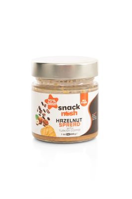 SNACK NOSH Hazelnut Spreads - 70% Hazelnut with Turkish Coffee 7 Oz