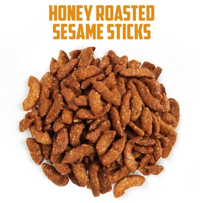 Sesame Sticks Honey Roasted - Delicious and Fresh Local Honey Roasted Snacks with the Perfect Mix of Sweet and Salty Flavor for Midday Snacking, Office On-The-Go Indulgence 4 Lb Bulk Pack.