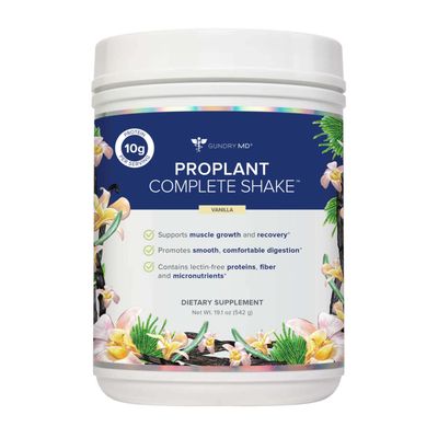 Gundry MD Pro Plant Complete Shake High-Fiber Plant Protein Blend, 20 Servings (Vanilla)