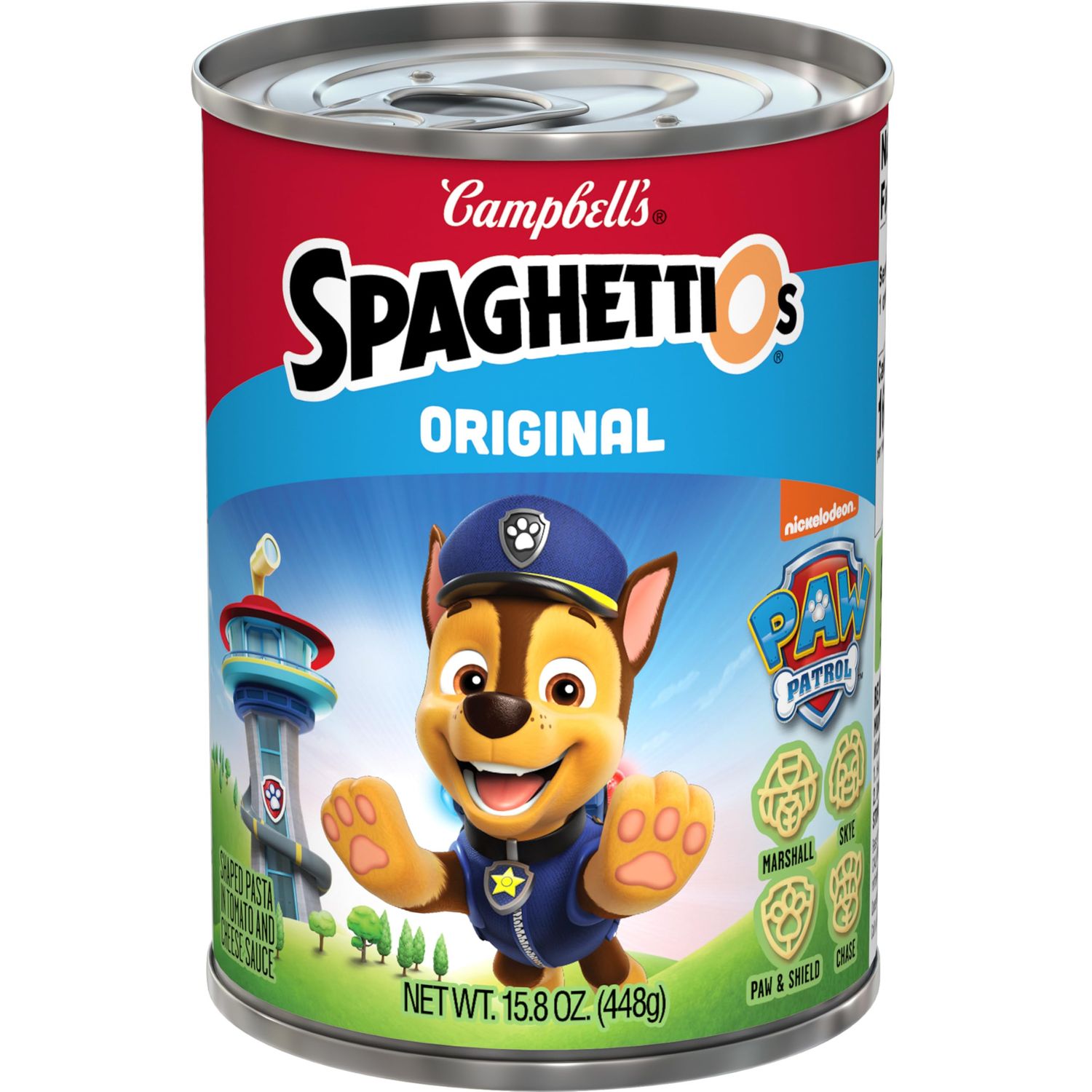 SpaghettiOs Original Canned Pasta With Paw Patrol Shapes, 15.8 oz Can
