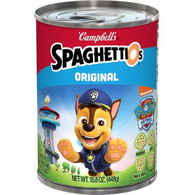 SpaghettiOs Original Canned Pasta With Paw Patrol Shapes, 15.8 oz Can