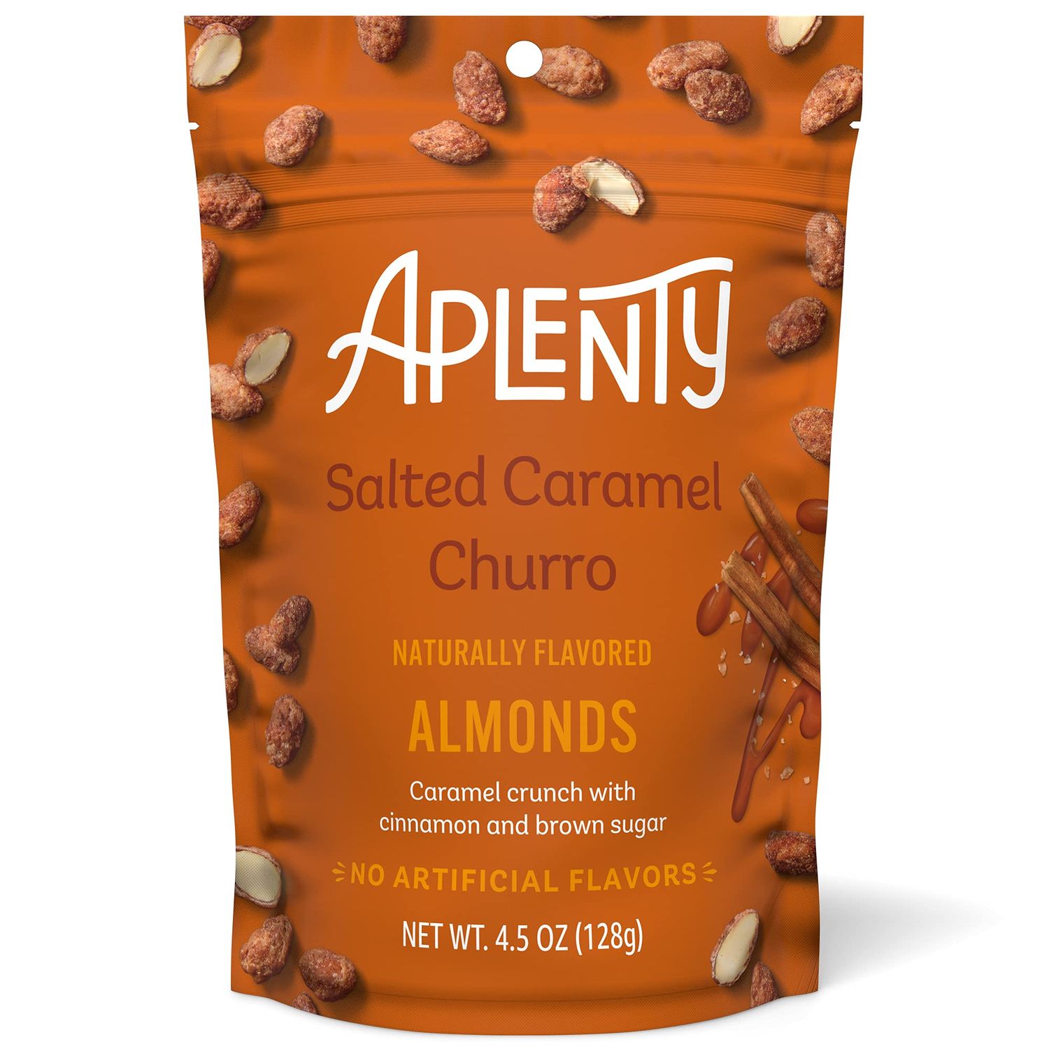 Amazon Brand, Aplenty Salted Caramel Churro Almonds, 4.5 Oz