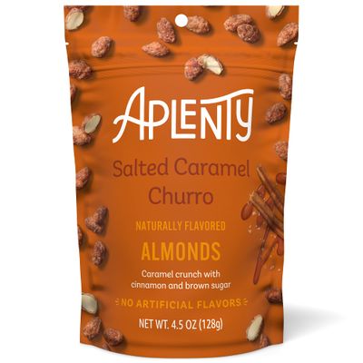 Amazon Brand, Aplenty Salted Caramel Churro Almonds, 4.5 Oz