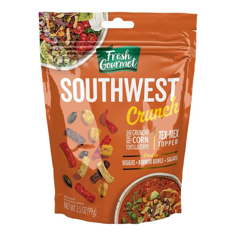 Fresh Gourmet Savory Southwest Crunch Tex-Mex Topper - 3.5oz Pouch, Single  Southwest Flavor &amp; Crunch  Perfect for Meals &amp; Snacks