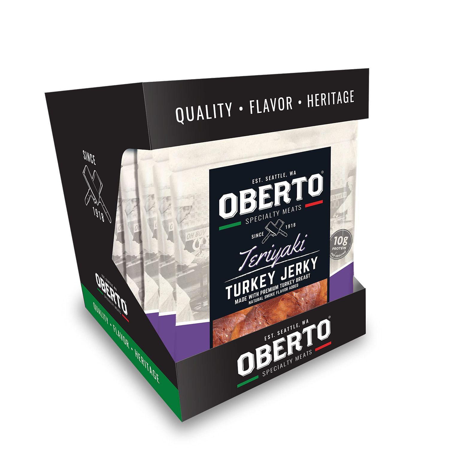 Oberto Specialty Meats Teriyaki Turkey Jerky, 2.7 Ounce (Pack of 8)
