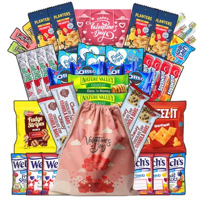Care Package (43) Candy Snacks Assortment Cookies Food Bars Variety Gift Pack Box Bundle Mixed Bulk Sampler Basket for Men Women Kids Boys Girls College Students Girlfriend