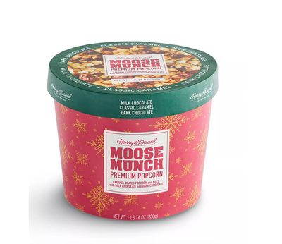 Harry &amp; David Moose Munch Gourmet Popcorn 30 oz Holiday Drum