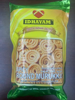 MEENAKSHI OVERSEAS LLC Spicy Round Murukku by Idhayam 340 GMS / 12 OZ