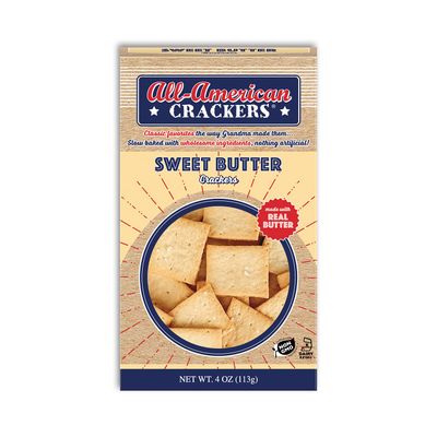 All-American Snack Crackers, Sweet Butter, 4 Ounce (Pack of 6)