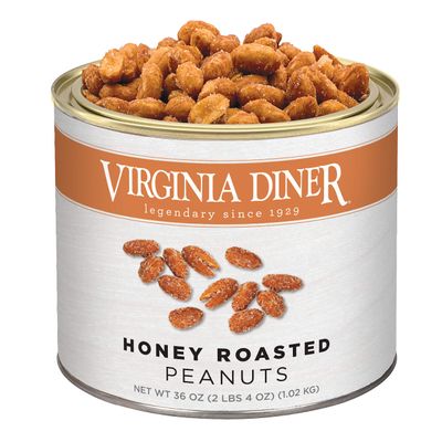 Virginia Diner - Gourmet Extra Large Honey Roasted Virginia Peanuts, 36 Ounce Tin
