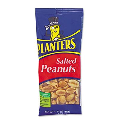 Planters 07708 Salted Peanuts, 1.75oz, 12/Box