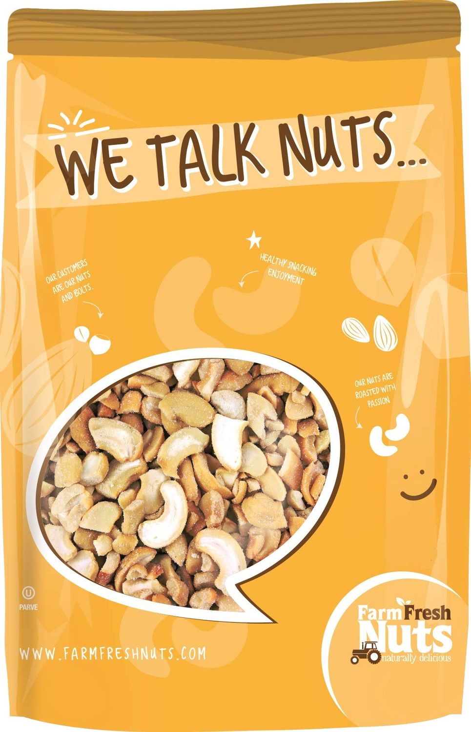 Farm Fresh Nuts Cashews Pieces Raw (2.5 LB)