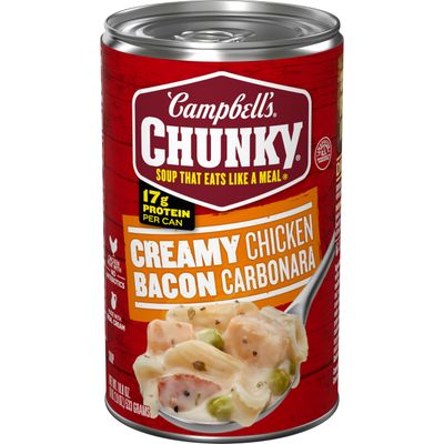 Campbell&#39;s Chunky Creamy Chicken Bacon Carbonara Soup, 18.8 oz Can