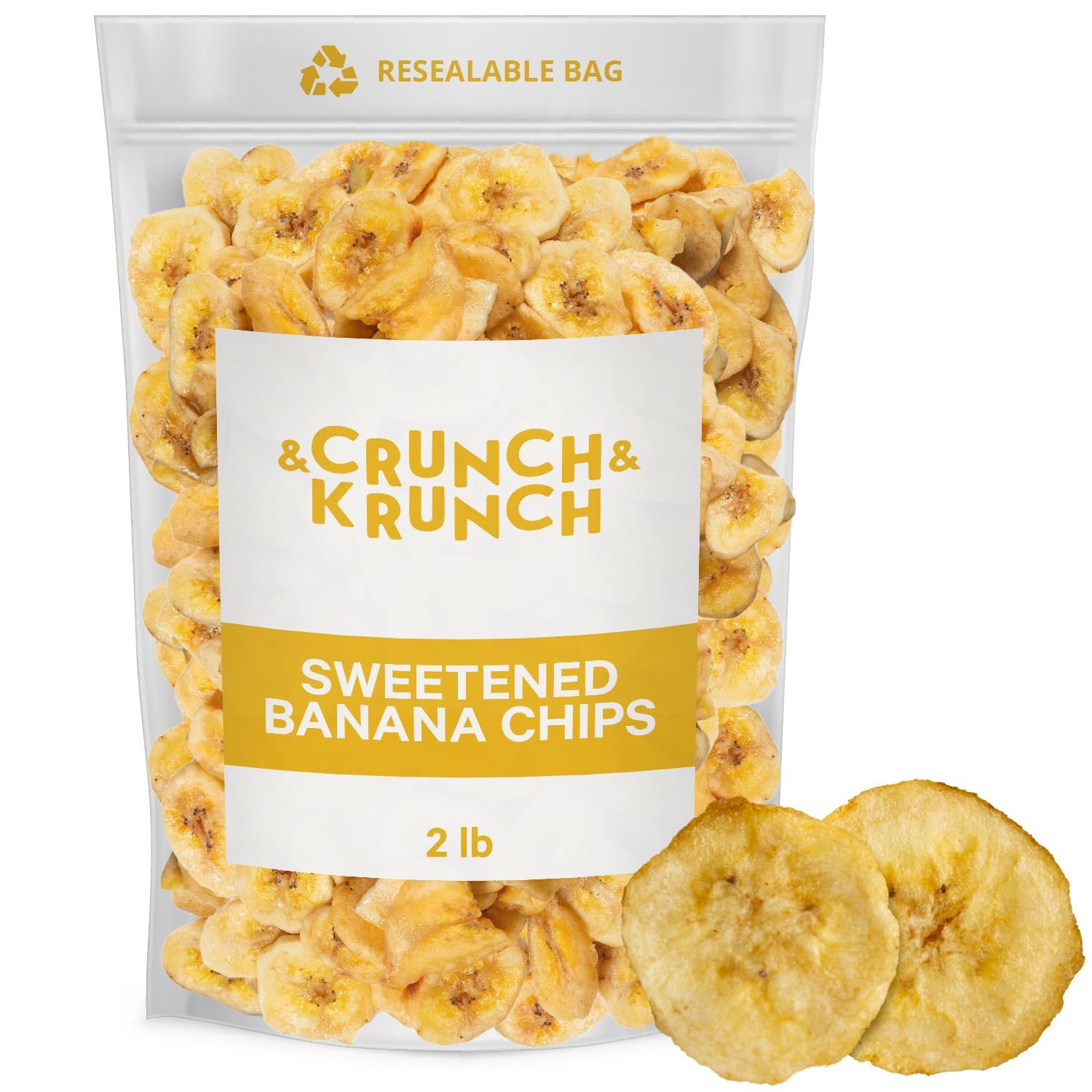 Sweetened Banana Chips, Banana Chips Healthy Snack Option, Perfect Banana Chips Sweetened For Eating, Elevate Your Healthy Lifestyle With These Delicious Banana Snacks (2 Pounds)