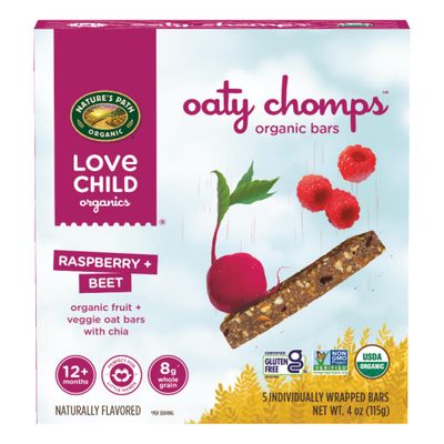 Love Child Organics Oaty Chomps Raspberry  Beet, 4 oz