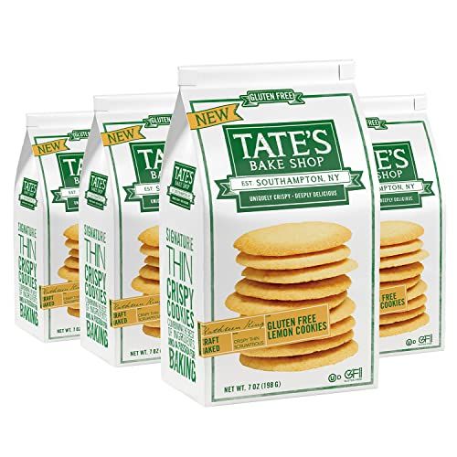 Tate&#39;s Bake Shop Gluten Free Lemon Cookies, Gluten Free Cookies, 4 - 7 oz Bags