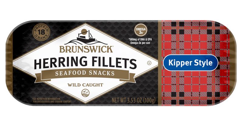 Brunswick Boneless Kipper Style Herring Fillets, 3.53 oz Can - 18g Protein per Serving - Gluten Free, Keto Friendly - Great for Pasta &amp; Seafood Recipes