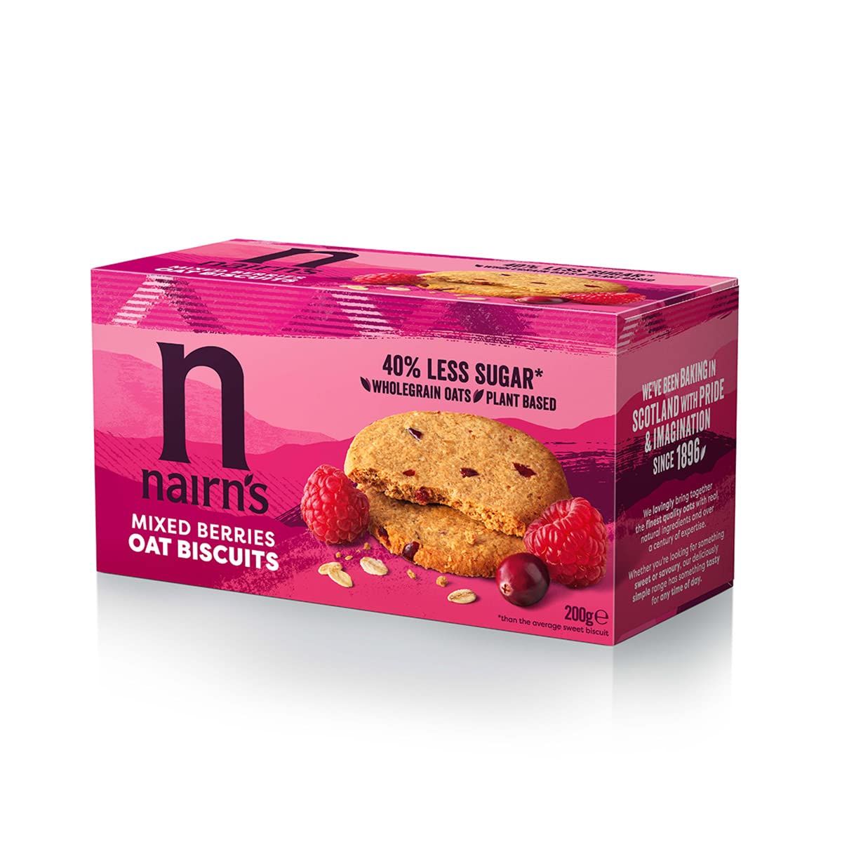 Nairn&#39;s Oat Biscuits, Mixed Berries, 7.1-Ounce Boxes (Pack of 6)