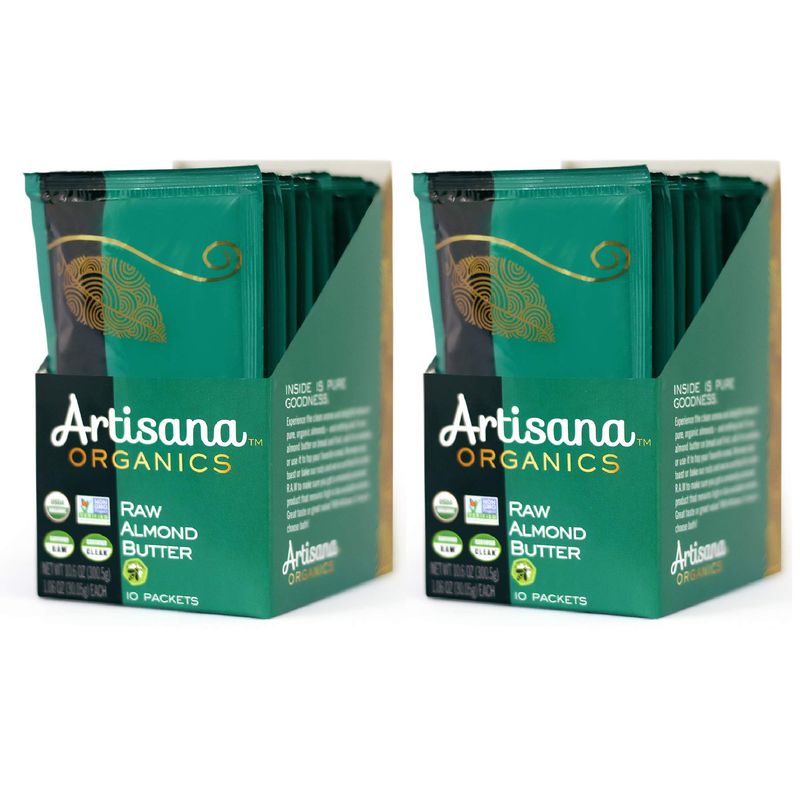 Artisana Organics Non GMO Raw Almond Butter, 20 Snack Pouches