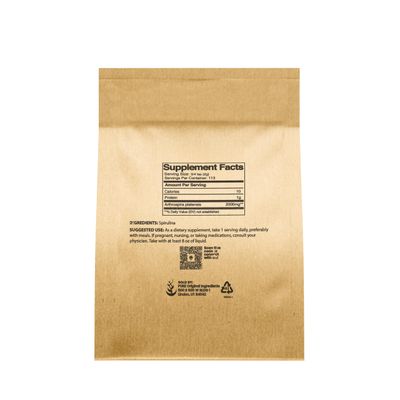PURE ORIGINAL INGREDIENTS Spirulina Powder (8oz) Plant-Based Complete Protein, Non-GMO
