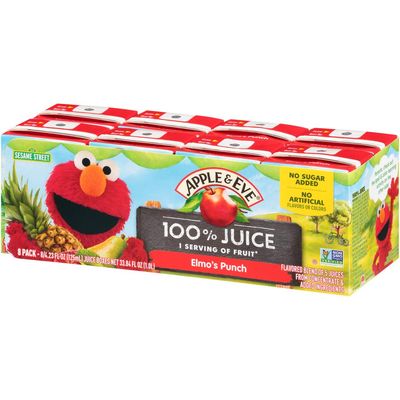 Apple &amp; Eve Sesame Street Juice, Elmo&#39;s Punch, 4.23 Fluid-oz., Pack of 8