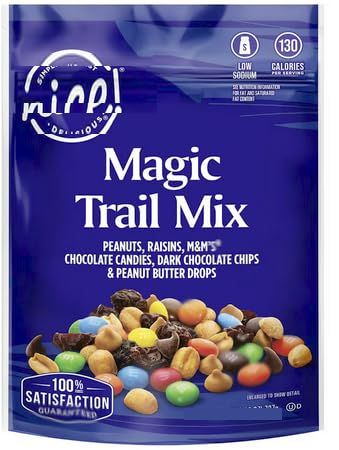 Magic Nice Nut Blend: Peanuts, Raisins, Chocolate Candies, Dark Chocolate Chips &amp; Peanut Butter Drops - Snack Snacking Food Classic Mountain Trail Mix