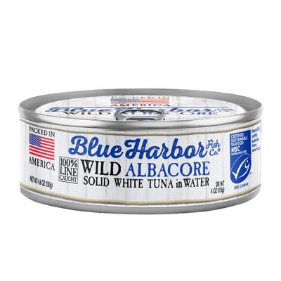 Blue Harbor Fish Co. Wild Albacore Solid White Tuna in Water with Sea Salt - 4.6 oz Can
