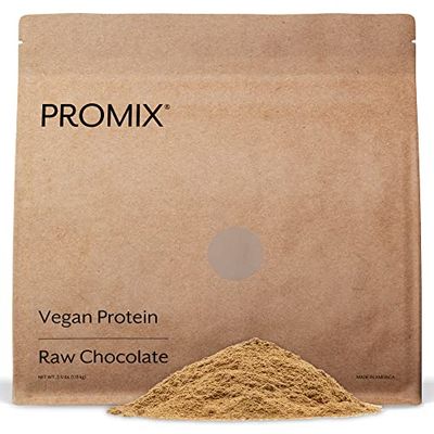 Promix Plant-Based Vegan Protein Powder, Raw Chocolate - 2.5lb Bulk - Pea Protein &amp; Vitamin B-12 - Post Workout Fitness &amp; Nutrition Shakes, Smoothies, Baking &amp; Cooking Recipes - Gluten-Free