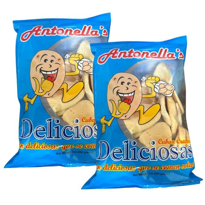 Antonellas Deliciosas Authentic Cuban-Style Crackers, Traditional Flavor, 12 Oz - Cholesterol-Free and Natural Ingredients (12 Oz - Pack of 2)