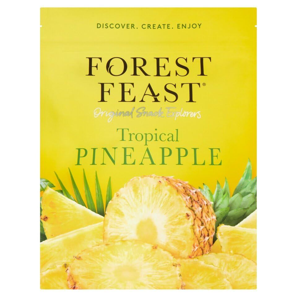 FOREST FEAST Tropical Pineapple 120g - 2 Pack  100% Natural Pineapple Dried Fruit Healthy Snack in Premier Life Store packaging