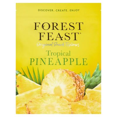 FOREST FEAST Tropical Pineapple 120g - 2 Pack  100% Natural Pineapple Dried Fruit Healthy Snack in Premier Life Store packaging
