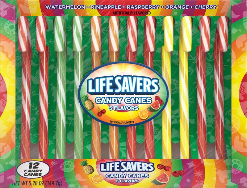 LifeSavers 5 Flavors Assorted Candy Canes, 12 ct