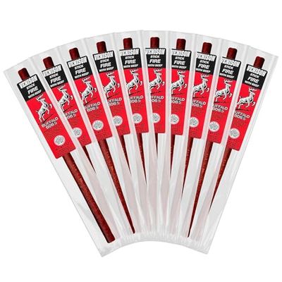 Buffalo Bob&#39;s Wild Game Meat Snack Stick - Venison Fire Stick 10 Pack