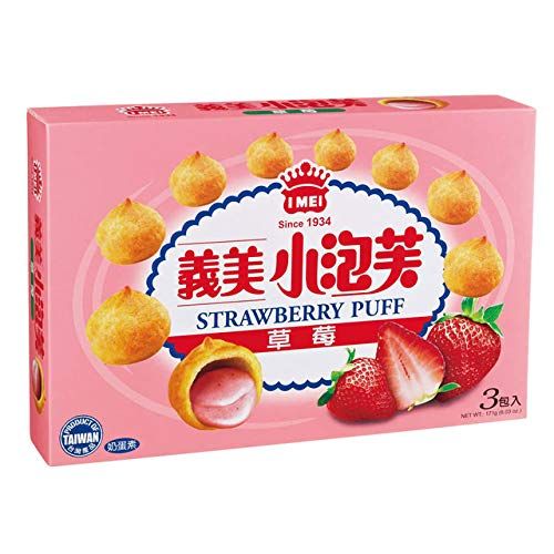 I-MEI PUFF flavor Taiwan Snack  (3 in 1 171g) (Strawberry)