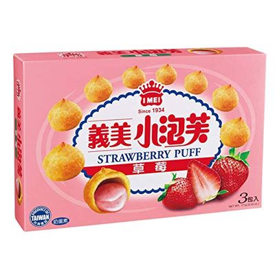 I-MEI PUFF flavor Taiwan Snack  (3 in 1 171g) (Strawberry)
