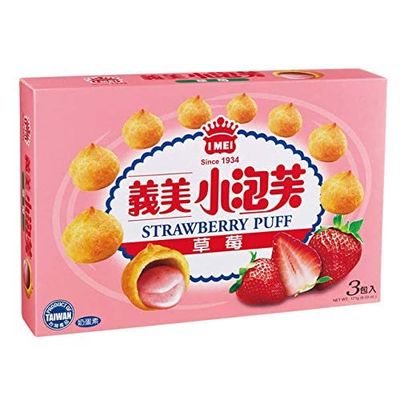 I-MEI PUFF flavor Taiwan Snack  (3 in 1 171g) (Strawberry)