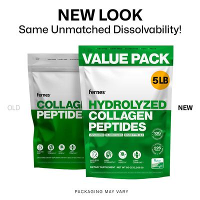 Collagen Powder for Women Men (5LB) Type I &amp; III Flavorless &amp; Odorless Easy-Mix Hydrolyzed Peptan Protein Peptides Joint, Hair, Skin &amp; Nail Support Gluten-Free Non-GMO Keto &amp; Paleo Grass-Fed Kosher
