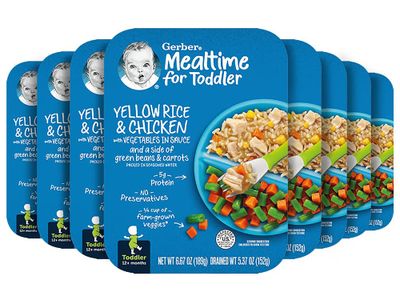 Gerber Graduates Lil Entrees, Yellow Rice with Chicken Vegetables, 6.67 OZ, 8-Pack