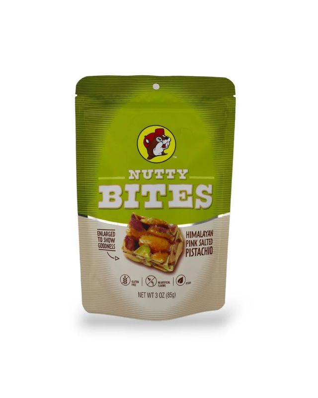 Buc-ees Nutty Bites - Sweet &amp; Crunchy Nut Clusters  Gourmet Candied Nuts &amp; Seeds Mix  Gluten-Free Snack for On-the-Go &amp; Office Snacking (Himalayan Pink Salted Pistachio, 3 Ounce)