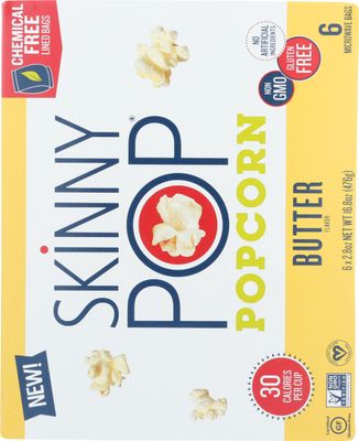 SKINNY POP Butter Microwave Popcorn, 16.8 OZ