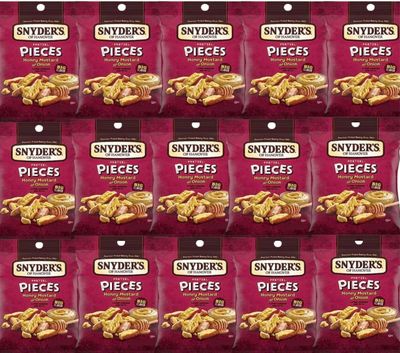 Snyder&#39;s Honey Mustard &amp; Onion Pretzel Pieces, 2.25 oz Each, 15 Pack
