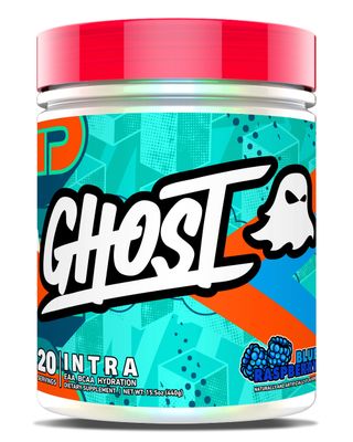 GHOST Intra Workout Powder, Blue Raspberry - BCAAs, &amp; EAAs, Nootropics &amp; Hydration - Essential &amp; Branch Chain Amino Acids, Supports Muscle Recovery &amp; Focus - Pre, Intra &amp; Post Workout Powders