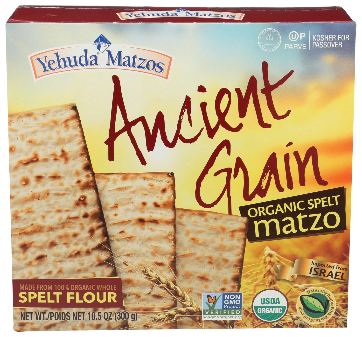 YEHUDA Spelt Matzo, 10.5 OZ