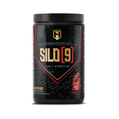 HOSSTILE SILO9 Essential Amino Acids, EAA &amp; BCAA Powder, Electrolyte Hydration Support, Enhance Muscle Recovery, Build Lean Muscle, Pre or Post Workout Drink, Tangy Raspberry, 30 Servings
