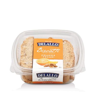 DeLallo Italian Orange Pecan Small Batch Biscotti Cookies, 7oz, 4-Pack