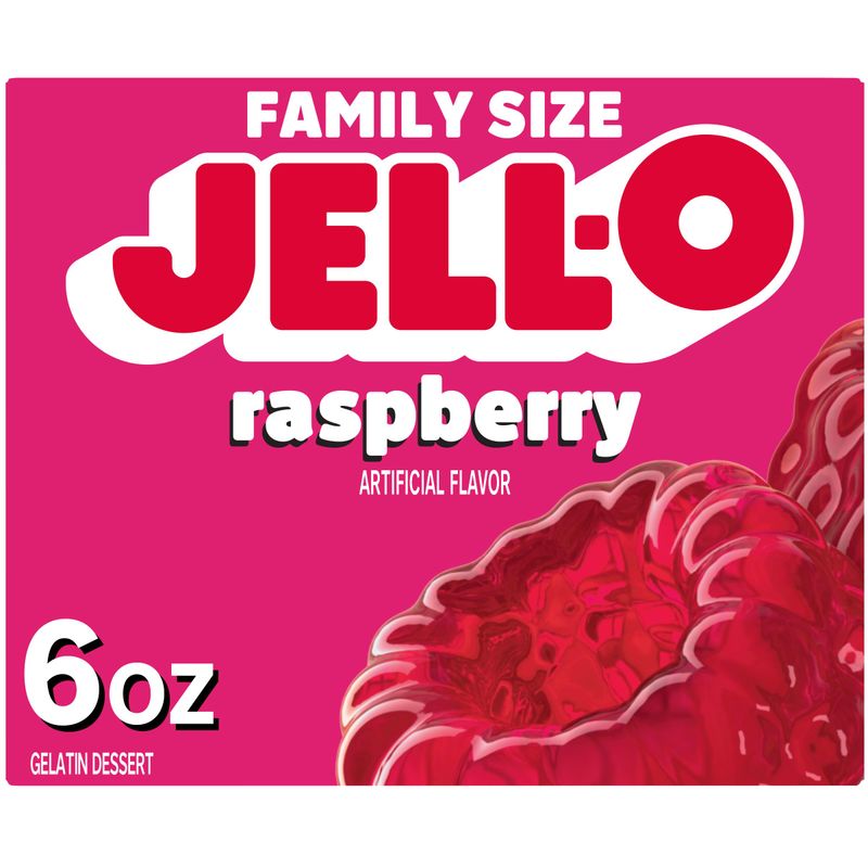 Jell-O Raspberry Gelatin Dessert Mix (6 oz Box)